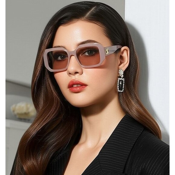 NEW CELINE CL50155F 072 LIGHT PINK GEOMETRIC EYEGLASSES CELINE - Picture 1 of 12